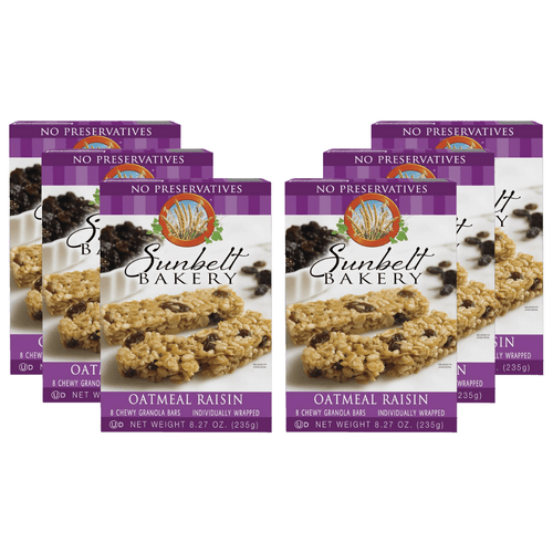 Sunbelt Bakery Oatmeal Raisin Chewy Granola Bars, 6 Boxes