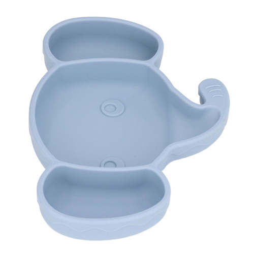 Cute Baby Suction, Elephant Shape Baby Suction Plate  For Home For Above 6 Months Blue