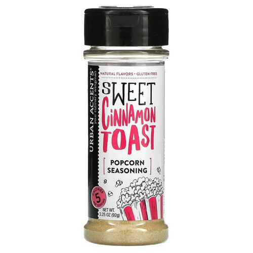 Urban Accents, Popcorn Seasoning, Sweet Cinnamon Toast, 3.25 Oz