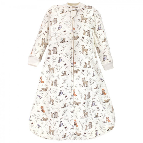 Hudson Baby Infant Girl Premium Quilted Long Sleeve Sleeping Bag And Wearable Blanket, Enchanted Forest, 0-6 Months