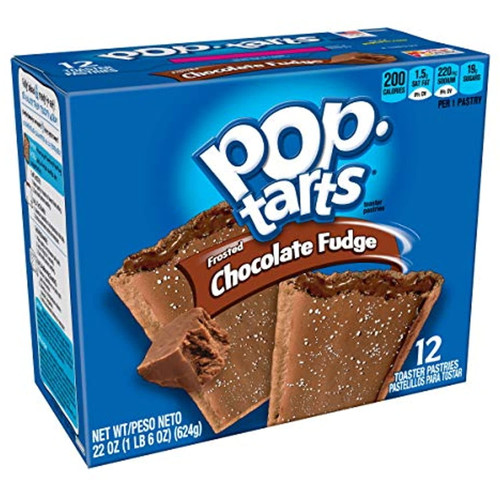 Pop-tarts Breakfast Toaster Pastries, Frosted Chocolate Fudge Flavored, 22 Oz (12 Count)