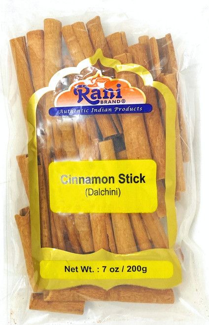 Rani Cinnamon Sticks 7oz (200g) ~ 22-26 Sticks 3 Inches In Length Cassia Round ~ All Natural | Vegan | No Colors | Gluten Friendly | Non-gmo