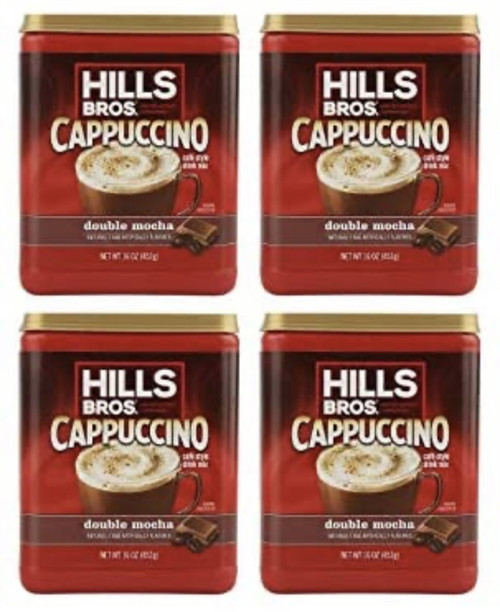 Hills Bros Cappuccino, Double Mocha, 16 Ounce - Pack Of 4