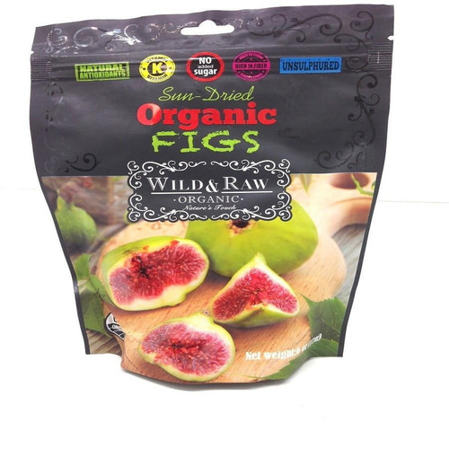 Organic Figs, Sun-dried (wild&raw) 6 Oz (170g)