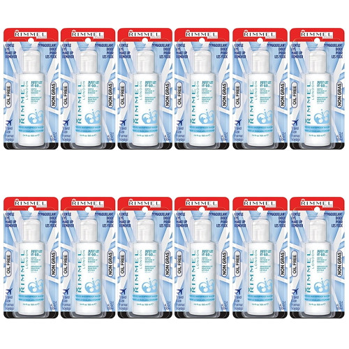 Pack Of (12) Rimmel Eye Makeup Remover, 3.40 Fluid Ounce
