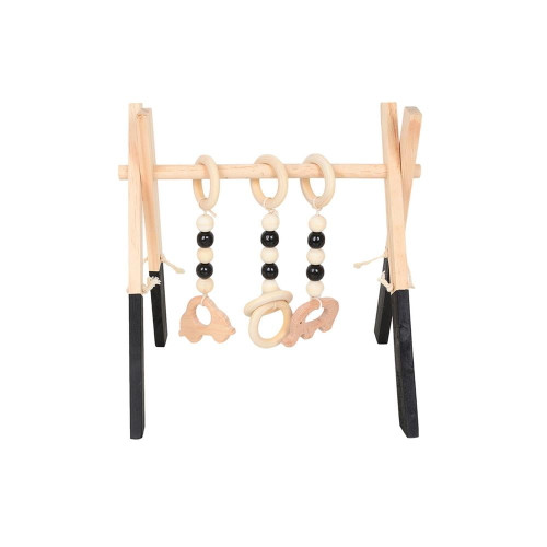 Lacyie Wooden Baby Gym With Hanging Toys Foldable Baby Play Gym  Frame