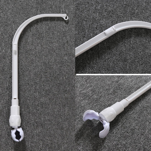 ✪ Baby Crib Holder Abs Plastic Plush Hanging Baby Diy Crib Mobile Bed Bell Toy Holder Degree Rotate Arm Bracket