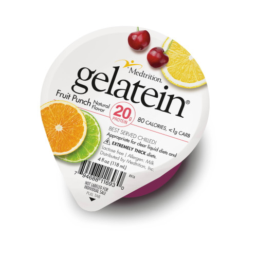 High Protein Sugar Free Gelatin |gelatein 20 Fruit Punch| 12 Servings