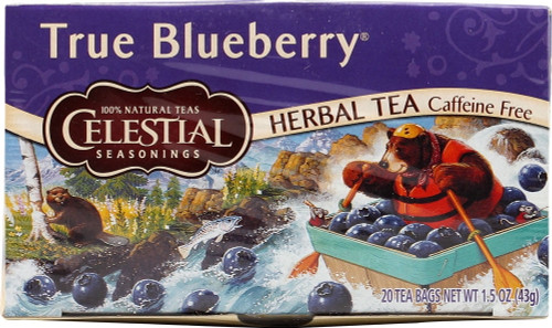 Celestial Seasonings Herbal Tea Caffeine Free True Blueberry -- 20 Tea Bags