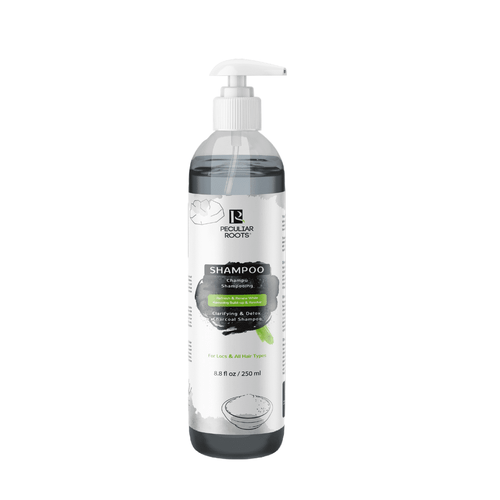 Peculiar Roots Clarifying & Detox Black Charcoal Shampoo| Removes Build-up, Residue & Dandruff| For Dreadlocks, Locs & All Hair-types| 8 Oz