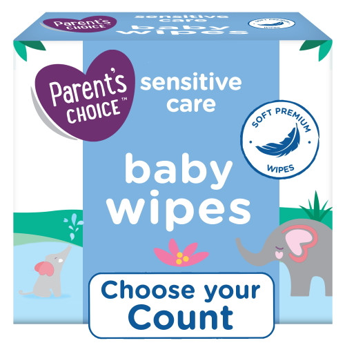Parent's Choice Sensitive Care Aloe Baby Wipes, 8 Flip-top Packs (768 Total Wipes)