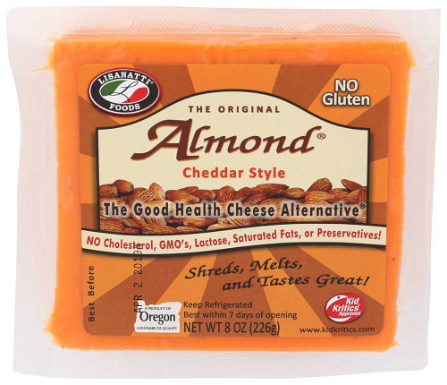 (6 Pack) Lisanatti Almond Cheddar Cheese, 8oz
