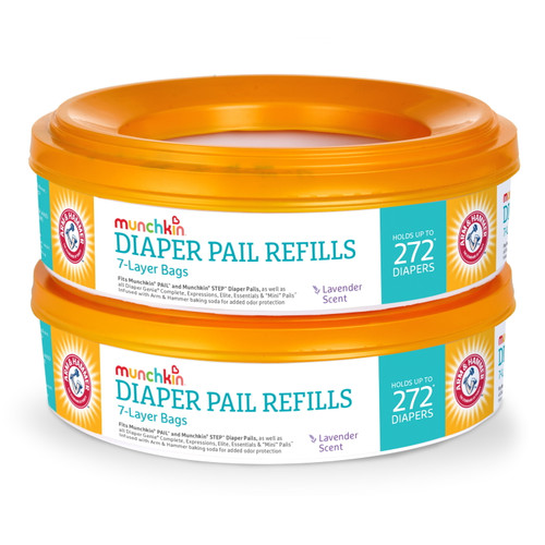 Munchkin Arm And Hammer Diaper Pail Refill Rings, 544 Count, 2 Pack