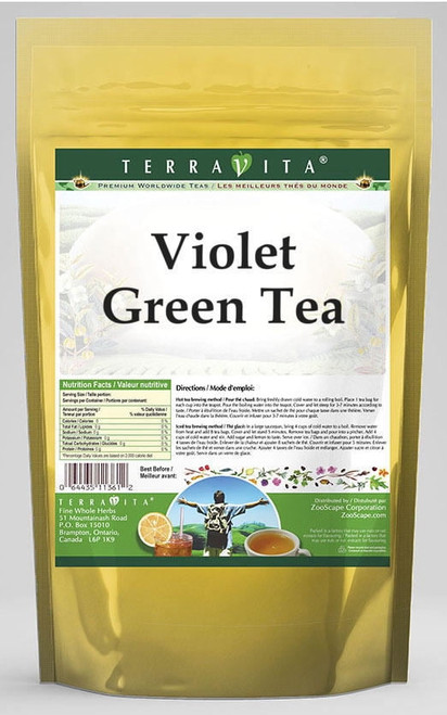 Terravita Violet Green Tea, (violet, Green Tea Bags, 25 Tea Bags, 1-pack, Zin: 541477)