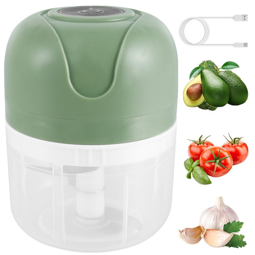 Ghopy 250 Ml Electric Garlic Mincer , Usb Charging Garlic Chopper Mini Food Processor With Stainless Steel Blade Durable Garlic Masher For Meat Vegetable Baby Food