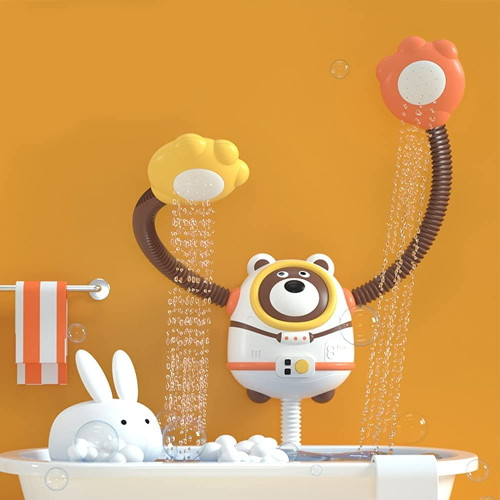 Hanmun Toddler Baby Bath Toys Game - Bathtub Toy For Kids With 2 Sprays Spin For 1 - 6 Years Old Toddler, Colorful Gifts For Boys And Girls
