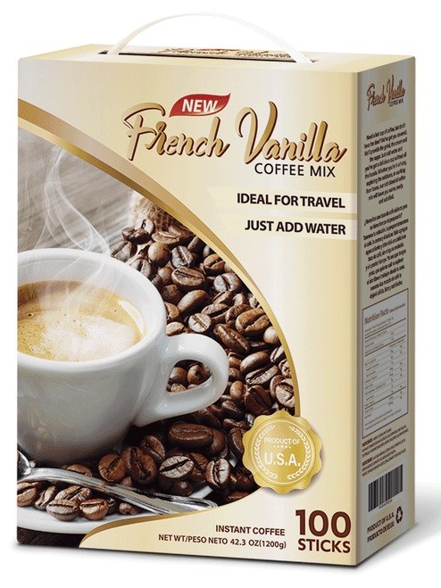 Cafe Mazel 3 In 1 French Vanilla Instant Coffee Mix - 100 Sticks