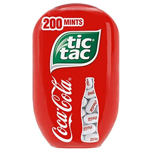Tic Tac Coca Cola Fresh Breath Mints, Bulk Hard Candy Mints, Perfect Valentines Day Gift, 3.4 Oz, 8 Count Bottle Packs