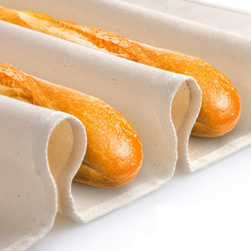 Bakers Couche And Proofing Cloth, 100% Cotton Fabric For Bread Dough Baking, Shaping Tool For Baguettes, Loaves, Ciabatta, Bread Couche 17.7 X 14.2 Inches