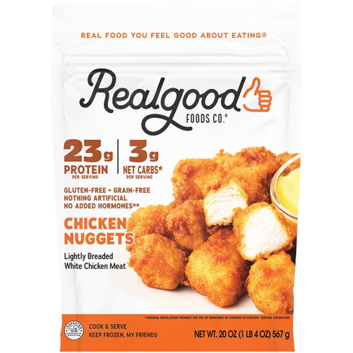 Real Good Foods Low Carb Chicken Nuggets, 20 Oz Bag (frozen)