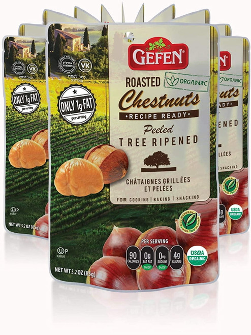 Gefen Whole Organic Chestnuts, Roasted & Peeled , 5.2-ounces Pack Of 12