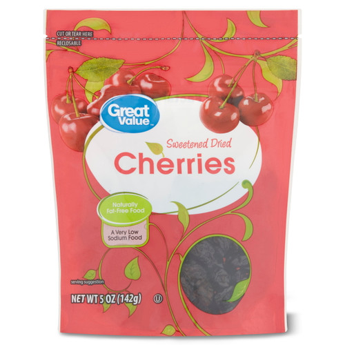 Great Value Dried Cherries, Sweetened, 5 Oz