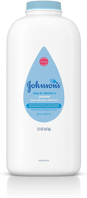Johnson’s Naturally Derived Cornstarch Baby Powder With Aloe & Vitamin E, 22 Oz (pack Of 4)