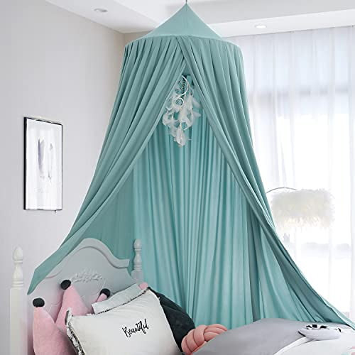 Princess Bed Canopy For Girls Kids Baby Bed, Prince Round Dome Canopy For Children Room Indoor Outdoor Castle Play Tent Hanging House Decoration Reading Nook