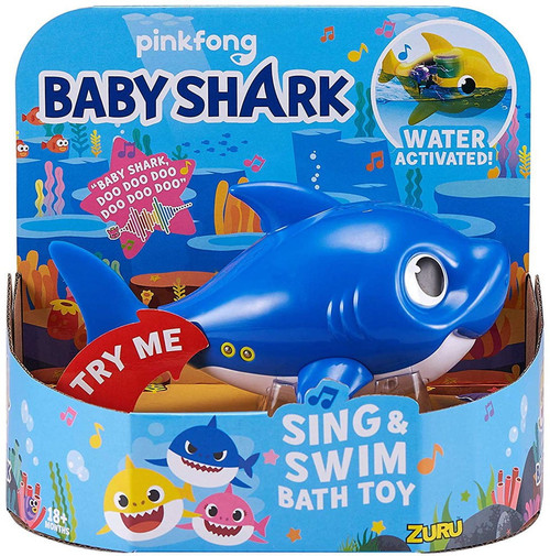 Baby Shark Sing & Swim Daddy Shark Robotic Bath Toy (blue)