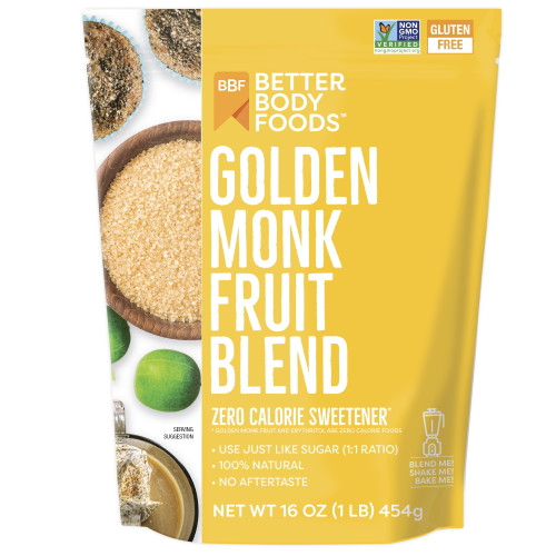 Betterbody Foods Golden Monk Fruit Sweetner Blend, 1 Lb
