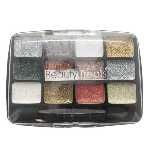 Beauty Treats 12 Colors Glitter Palette - Gemstone