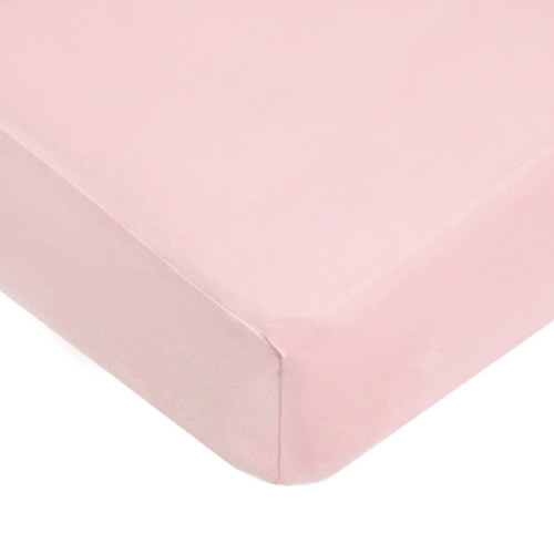 Tl Care 100% Cotton Jersey Knit Fitted Crib Sheet, Pink