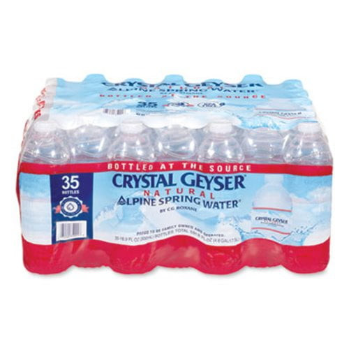 Crystal Geyser Alpine Spring Water, 16.9-oz, 35 Bottles