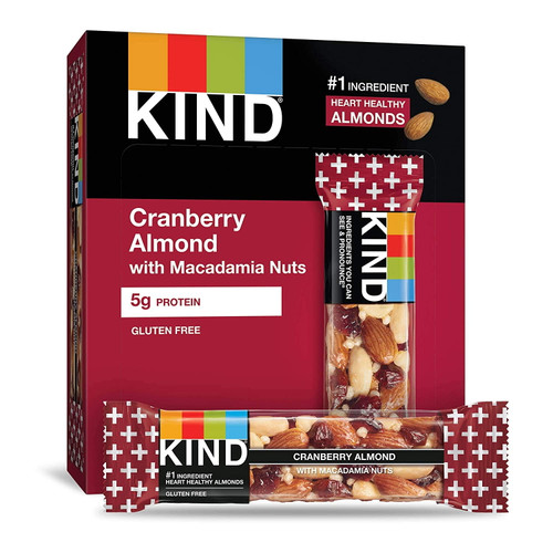 Kind Bars, Cranberry Almond + Antioxidants With Macadamia Nuts, Gluten Free, 1.4oz, 12 Snack Bars