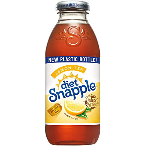 Diet Snapple Lemon Tea, 16 Fl Oz (12 Plastic Bottles)