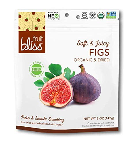 Fruit Bliss Organic And Dried Fruit Snacks Figs, Soft & Juicy, 5 Oz. (pack Of 3)