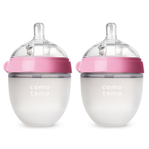 Comotomo Baby Bottle, Pink, 5 Oz (2 Count)