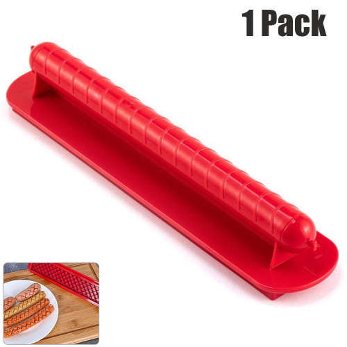 Elbourn Multifunctional Hotdogs Cutter, Hot Dog Sausage Cutter Ham Banana Peel Kitchen Tool (1pc)