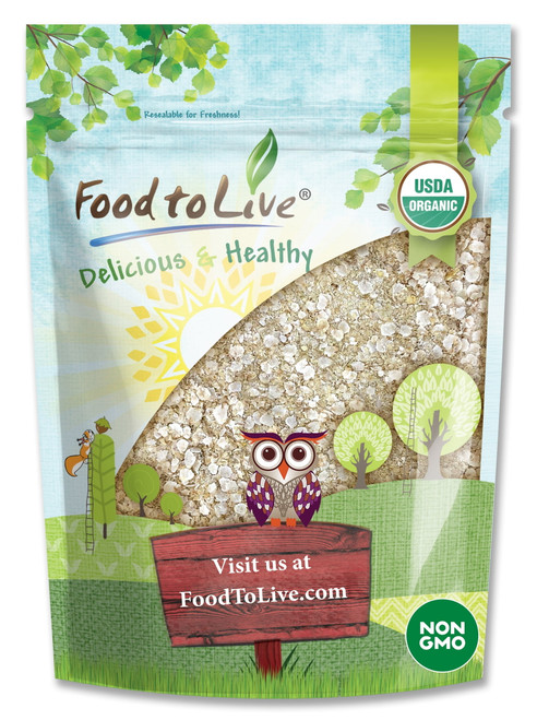 Organic White Quinoa Flakes, 0.5 Pounds — Non-gmo, Kosher, Vegan — By Food To Live