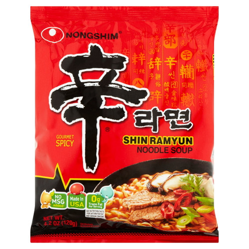 Nongshim Gourmet Spicy Shin Ramyun Noodle Soup, 4.2 Oz, 10 Pack