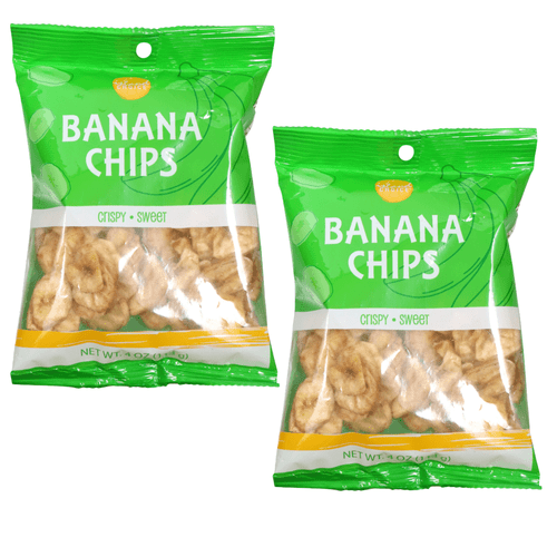 Island Choice Banana Chips, Vegan Gluten Free Non-gmo Crispy And Delicious Fruit Snacks Great For Convenient And On The Go Snacking Travel Movie Nights Halloween Goody Fillers  4oz Pack Of 2