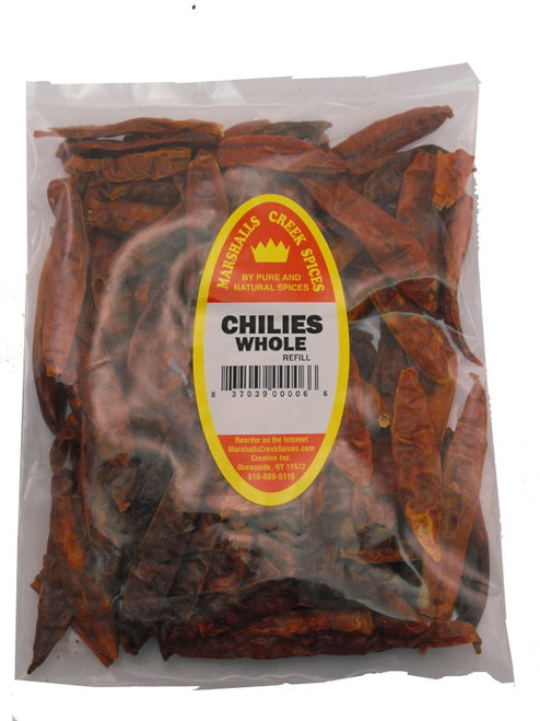 Family Size Refill Marshalls Creek Spices Chili Peppers Whole, 4 Ounces