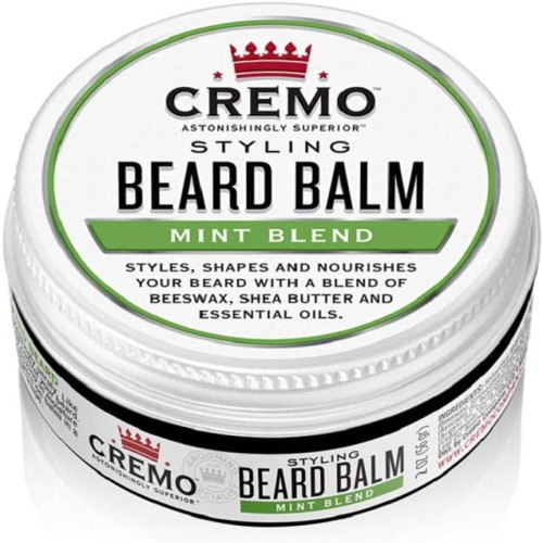 Cremo Mint Blend Styling Beard Balm, Nourishes, Shapes And Styles Longer, Fuller Beards, Oz