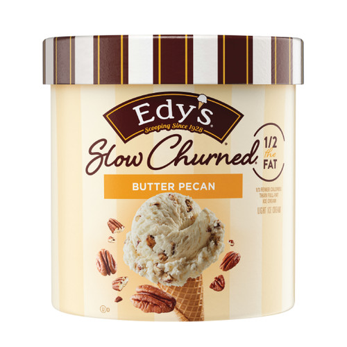Edy's/dreyer's Slow Churned Butter Pecan Light Ice Cream, Tub, 1.41 Liters