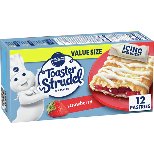 Pillsbury Toaster Strudel, Strawberry Toaster Pastries, Value Size, 12 Ct., 23.4 Oz