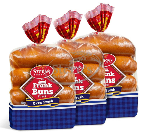 Hot Dog Buns, American Classic Hotdog Buns, Moist And Soft Texture, Kosher & Pre-sliced, 8 Hot Dog Rolls Included Per 14 Oz Pack, 2 Day Shipping, Stern’s Bakery (3 Pack)