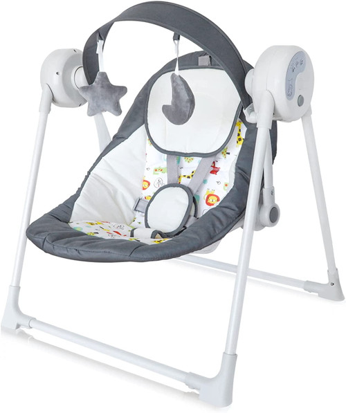 Bluetooth Baby Swings For Infants, Soothing Portable Swing With 6 Motions And 12 Melodies, Baby Electric Swing For 6-25 Lb, 0-12 Months, Folds For Easy Travel