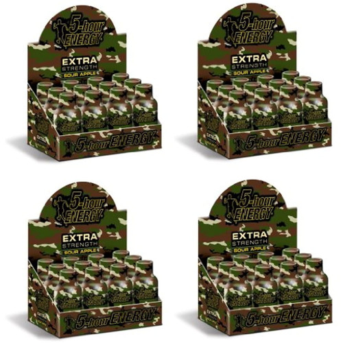 5 Hour Energy Shot Extra Strength Sour Apple- 48 Pack Of 2 Ounce Bottles