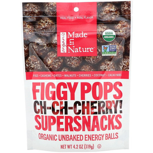 Made In Nature, Organic Figgy Pops, Ch-ch-chery Supersnacks, 4.2 Oz (119 G)(case Of 6 )