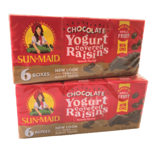 Sun-maid Yogurt Raisins, Dark Chocolate, 2 -6 Ct Boxes, 2 Oz